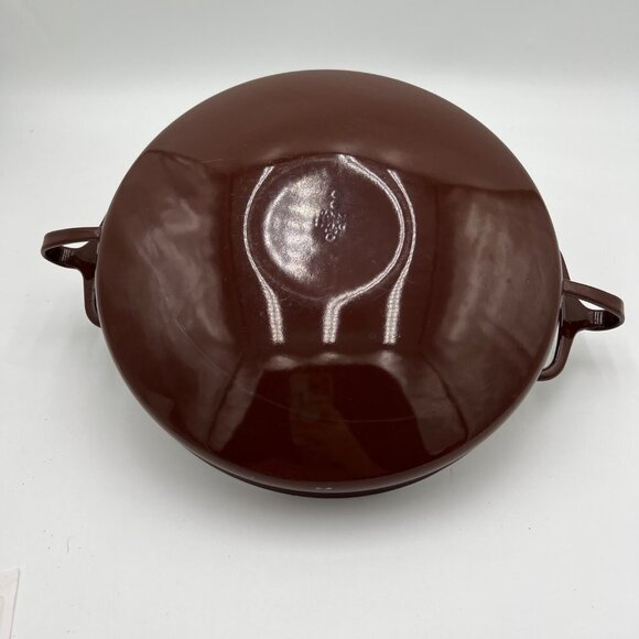 Dansk Købenstyle Vintage France Enamel Paella Pan BROWN 10 inches - Picture 6 of 10